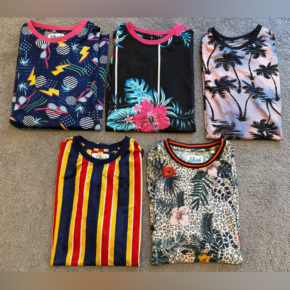 Lot of 5 Fresh Prints of Bel Air T-Shirts